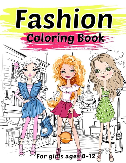 Vogue Coloring Books For Kids Ages 8-12 . 100 Fashion dresses for your kid  to color and frame.: A beautiful colouring book for girls brought to you by