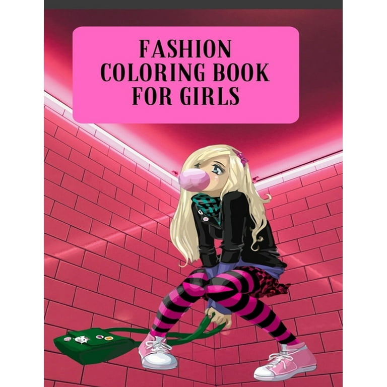 Kids coloring books Cute fashion and beauty: Kids coloring books