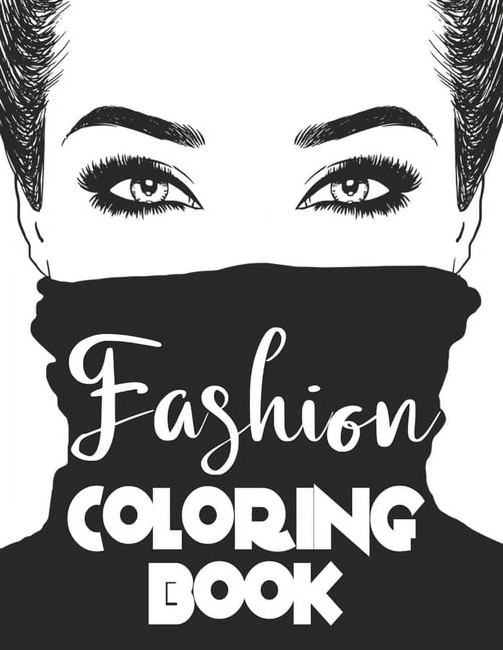 Black Girl Fashion Coloring Book