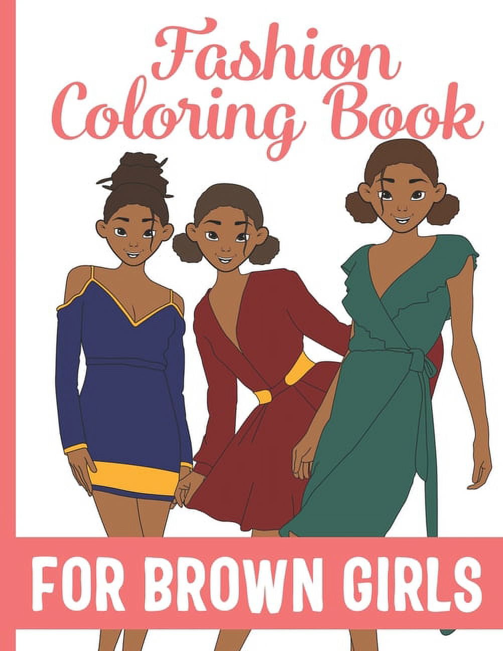 Black African American Women Coloring Book For Adults & Kids