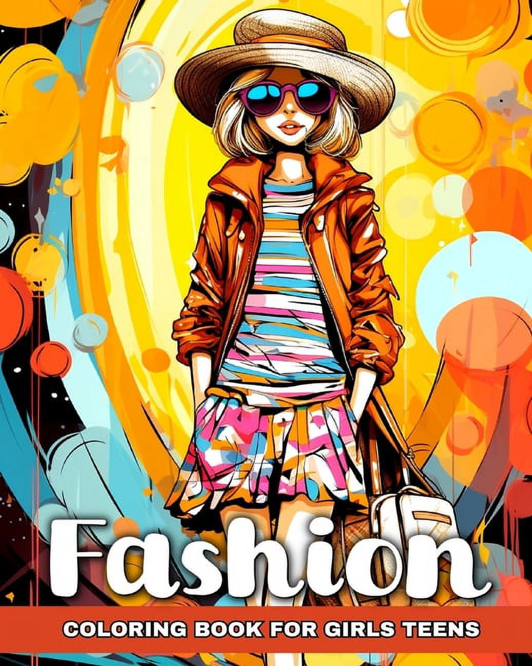 Fashion Coloring Book for Teen Girls: Fashion Design Coloring Pages ...