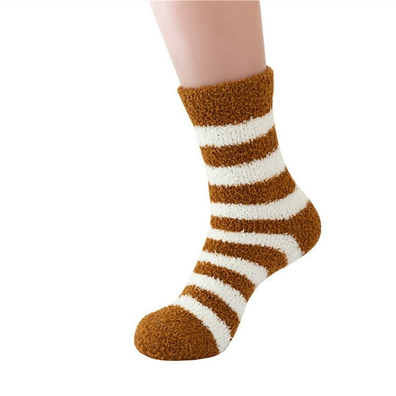 Fashion Compression Socks for Women Comfortable And Breathable Striped Thickened Warm Mid Length Socks 50% off Clearance!