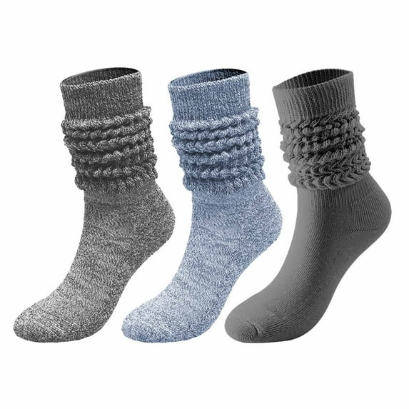Fashion Compression Socks for Women Stockings Winter Solid Color Warm Bubble Socks Extra Long Tight Knitted Pile Socks