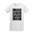 thumbnail image 1 of Fashion Cool Cities London Paris T-Shirt Men -Image by Shutterstock, Male XX-Large, 1 of 2