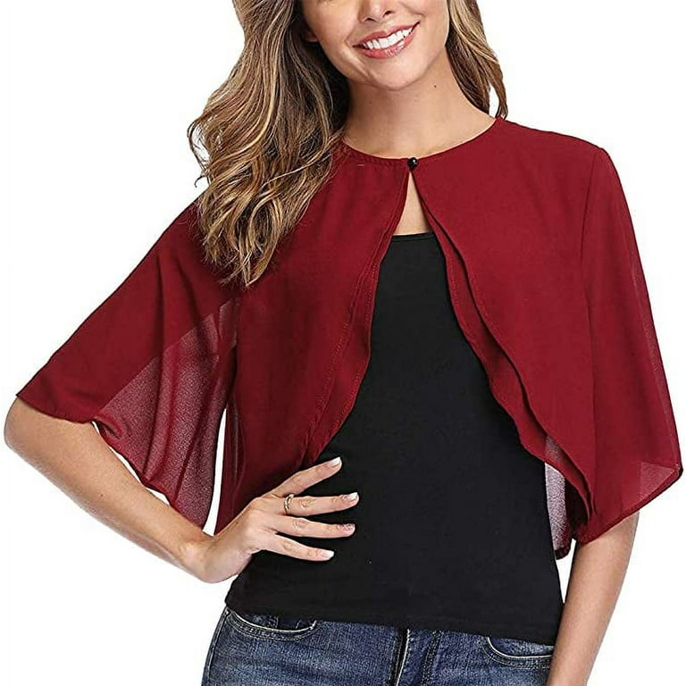 Wine red shrug sale