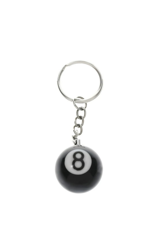 10PCS Fashion Creative Billiard Pool Keychain Table Ball Key Ring Lucky Black No.8 Key Chain 25mm Resin Ball Jewelry