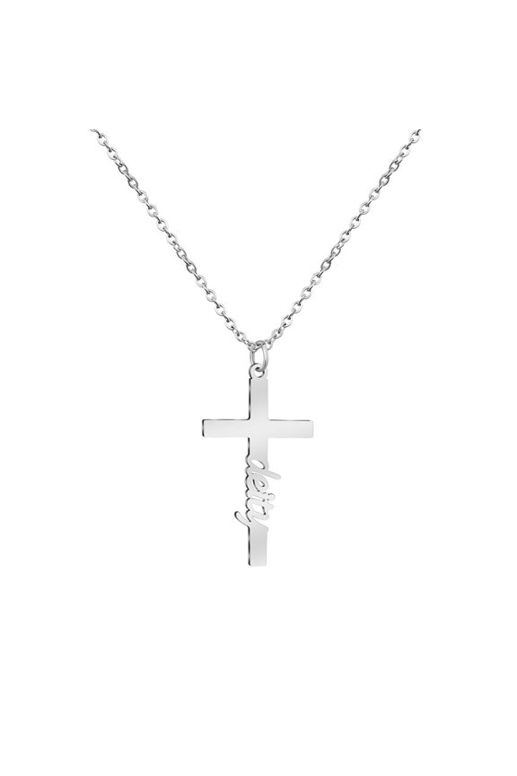 Fashion Creative Cross Customizable Name Pendant Necklace