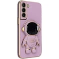 thumbnail image 1 of Fashion Creative Cute Astronaut Bracket TPU Phone case for Samsung Galaxy S22 S21 S20 S10 Ultra Plus FE 4G Bumper Popular Spaceman Stand Shockproof Protective Back Cover(Purple,S20 FE), 1 of 8