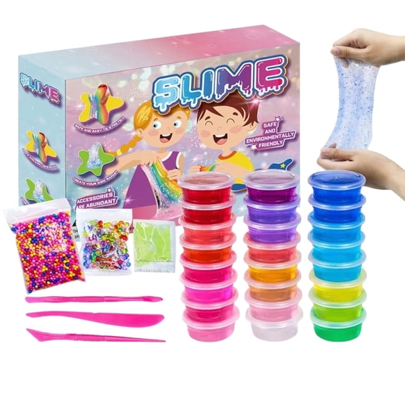 Fashion Creative Slime Sensory Gadget Set for Adults Soft Texture Squishy Fidget Toys for Office Desk Diverse Tactile Slime Kits with Decorative Accessories 1 Pack