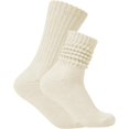 thumbnail image 1 of Fashion Crew Socks for Women Casual Scrunch Retro Crew Socks Solid Color Stacked Tube Socks 1-3 Pairs, 1 of 9