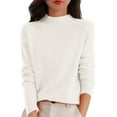 thumbnail image 1 of Fashion Crewneck Long Sleeve Knit Sweater For Women Soft Stretchy Thermal Winter Pullover Top, 1 of 9