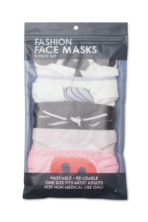 Critters Face Mask, 5-Pack