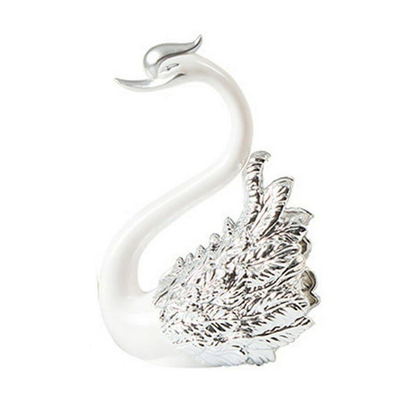 Fashion Crown Swan Birthday Cake Topper for Wedding Anniversary Party