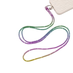 Fashion Crystal Bead Lanyard with Key Holder - Multicolor