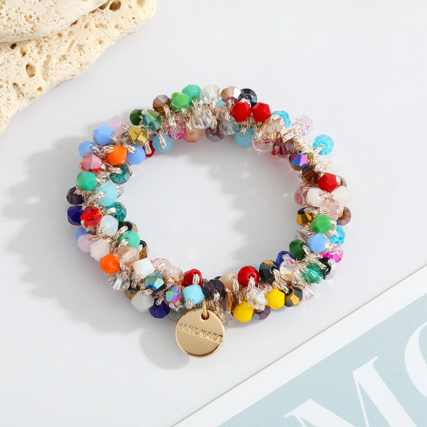 Fashion Crystal Pearls Hair Bands Handmade Elastic Beaded Women Girls Ponytail Holders Hair Ties Hair Accessories Wholesale