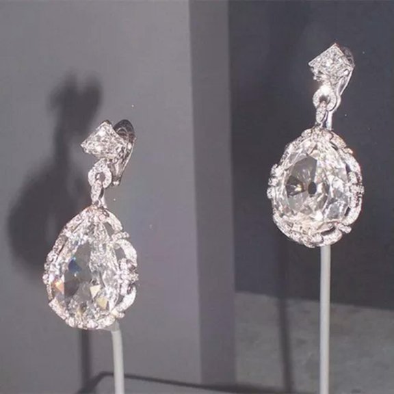 Fashion Cubic Zircon Party Gifts 925 Silver Drop Earrings Wedding Jewelry A Pair