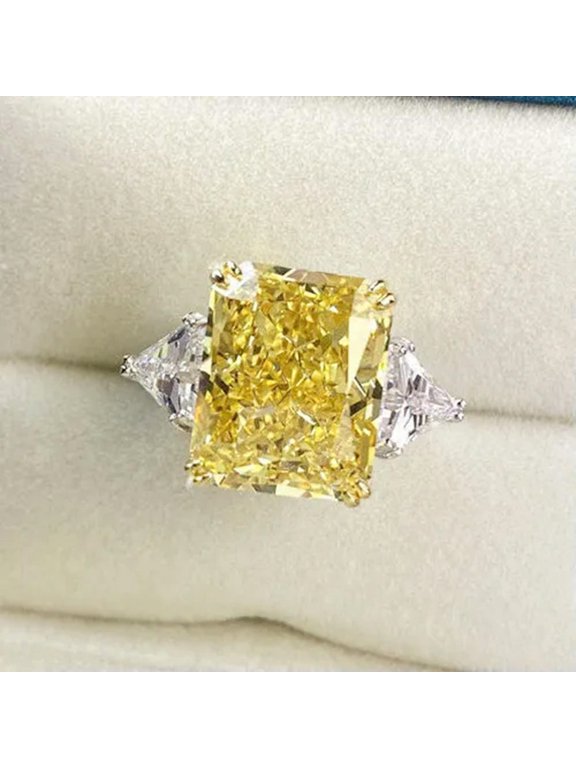 Fashion Cubic Zircon Women Gifts 925 Silver Rings Wedding Party Jewelry Sz 6-10