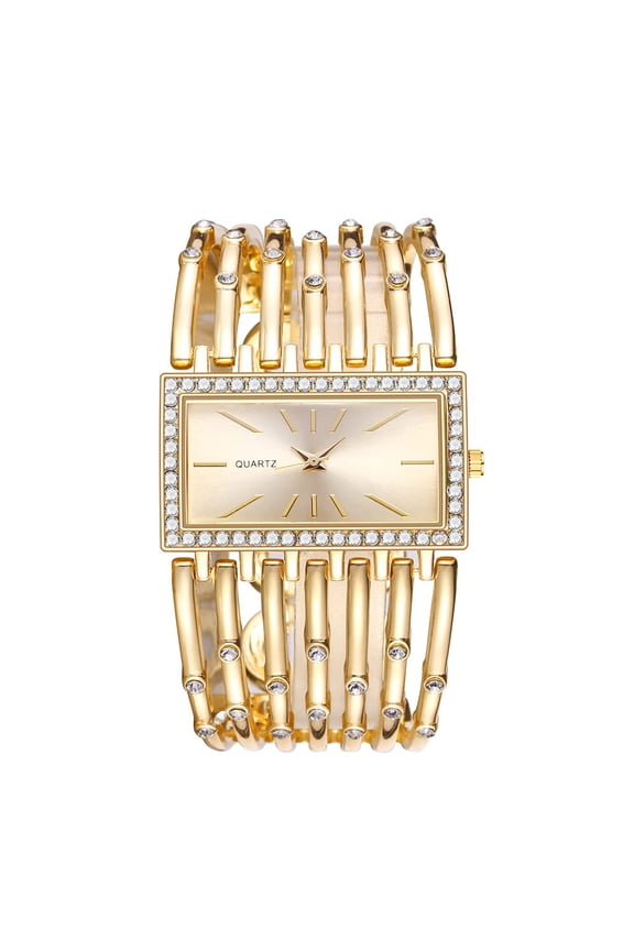 Fashion Cuff Bracelet Watches for Women Luxury Rectangular Dial Analog Quartz Wrist Watch Gifts for Ladies