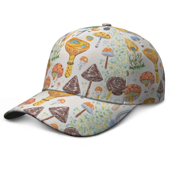 Fashion Cute Baseball Hats Mushroom Soft Hats Washed Cap Men Women
