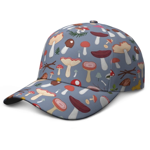 Fashion Cute Dad Hat Mushroom Baseball Hat Snapback Hat Camping Dog Walking