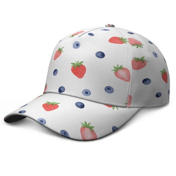 Fashion Cute Dad Hat Strawberry Fruit Baseball Hat Adjustable Casual Outdoor Caps Outdoor Sports Birthday