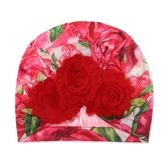 Fashion Cute Lovely Kids Flower Turban Hat Elastic Floral Headband Baby Sunscreen Bowknot Hairband Cap 04