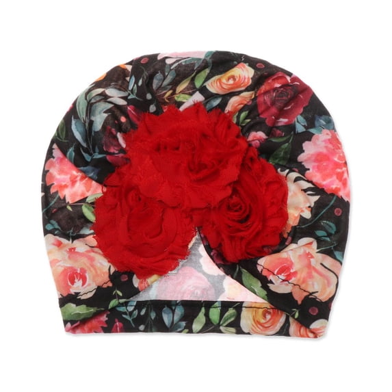 Fashion Cute Lovely Kids Flower Turban Hat Elastic Floral Headband Baby Sunscreen Bowknot Hairband Cap 07