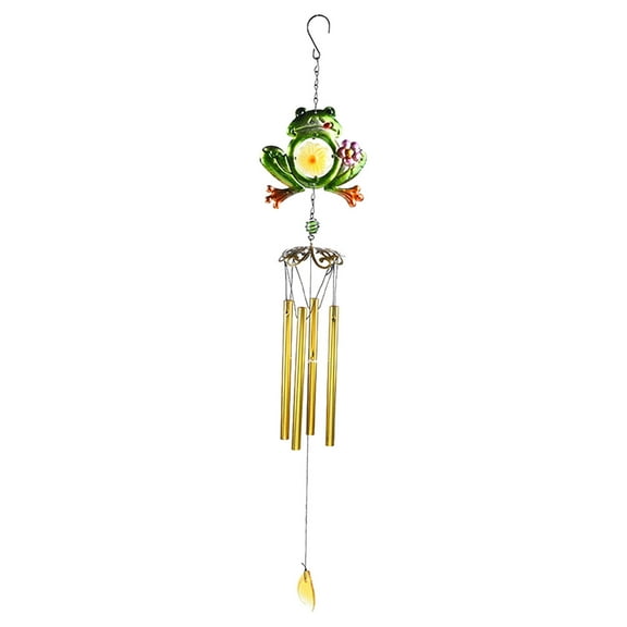 Fashion Cute Retro Classic Frog Wind Chimes, Outdoor Garden Porch Balcony Aluminum Tube Wind Chimes Bells Ornament Home Decoration