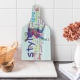 thumbnail image 1 of Fashion Cutting Board, Woman Silhouette with Colorful Stains Love Dresses Happiness Theme Print, Decorative Tempered Glass Cutting and Serving Board, Wine Bottle Shape, Multicolor, by Ambesonne, 1 of 1