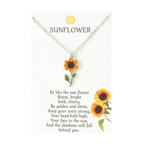 Fashion Daisy Flower Necklace Sweet Sunflower Pendant Necklace Jewelry for Women