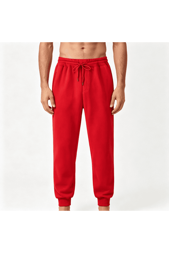 Mens Sweatpants with Pockets, Casual Running Jogger Pants Workout Athletic Sweatpants Elastic Bottom, Size 4XL