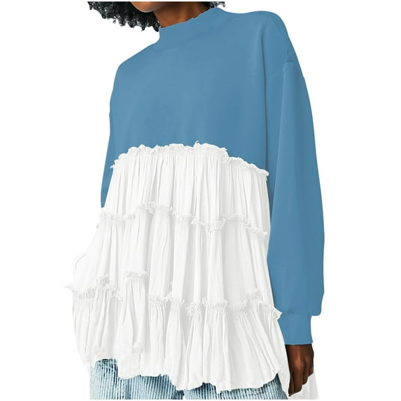 Fashion 2025 Lindreshi Fall Dresses for Teens with Long Sleeves Fashion Women's Casual Over Sized Sweatshirt Dress Long Sleeve Dress Round-Neck Ladies Sweatshirts Mini Dress