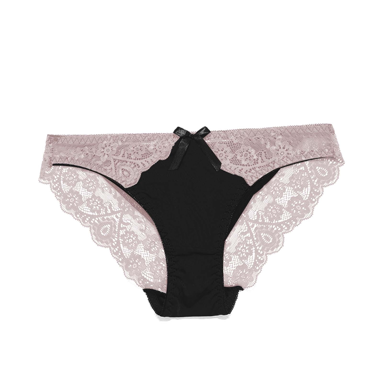 6 Pack Lace Underwear Women Panties Thong Low Waist Sexy Secret love L