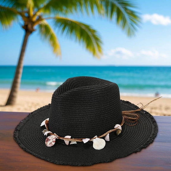 Fashion Decoration Large Brim Sun Hat Seaside Holiday Straw Hat Sun Hat Dyke Hat Shoe Visor Floppy Hat for Men Hiking Hat for Men Summer Fedora for Women Men's Outdoor Hats Alkali Visor Hemlock Visor