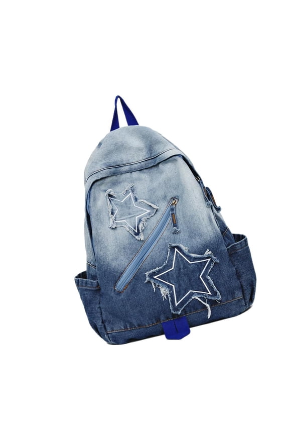 Fashion Denims Backpacks Women Men Lightweight Casual Styles Jeans Laptop Backpacks Travel Daypack Rucksack for Work