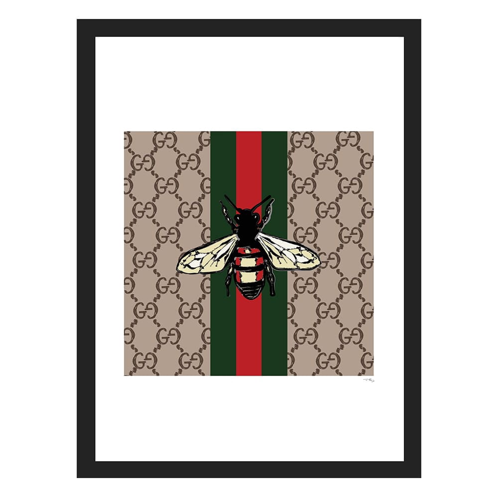 Fashion Designer Bee - Framed Print
