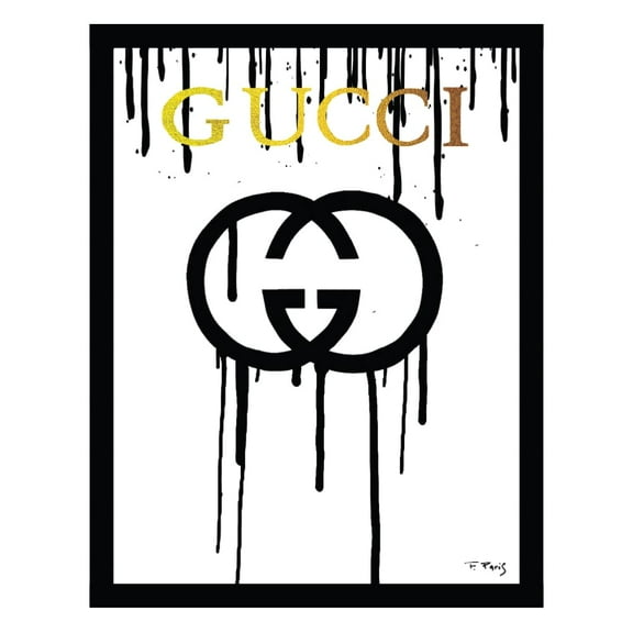 Fashion Designer Drip Logo - Framed Print
