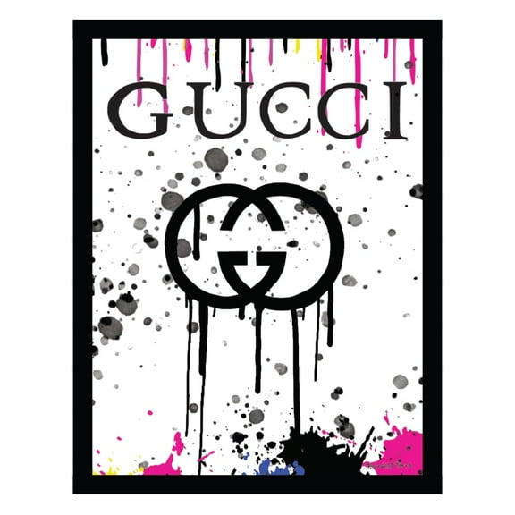 Fashion Designer Drip Logo - Framed Print