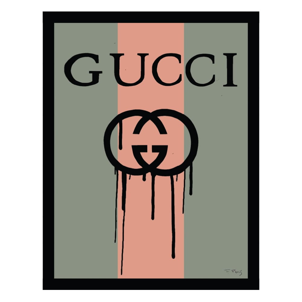Fashion Designer Drip Logo - Framed Print
