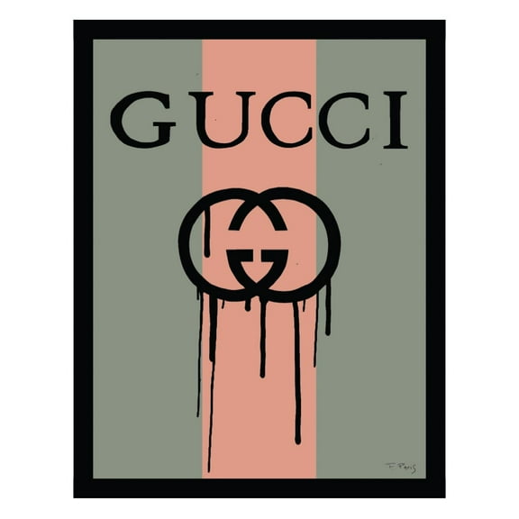 Fashion Designer Drip Logo - Framed Print