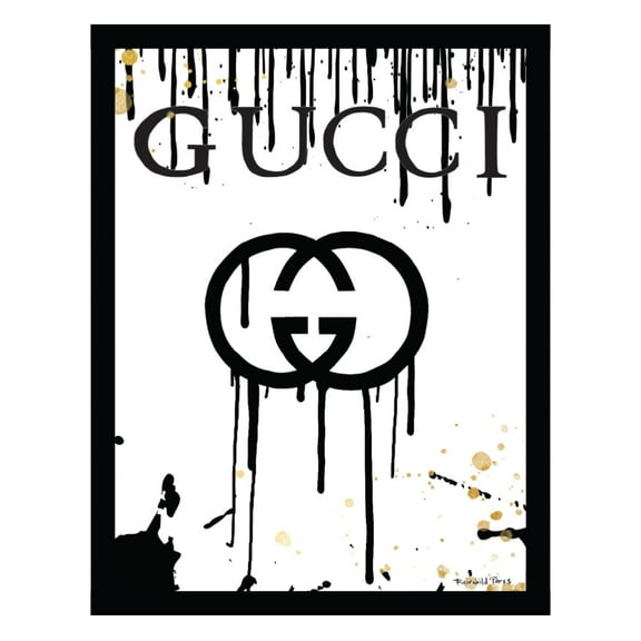 Fashion Designer Drip Logo - Framed Print