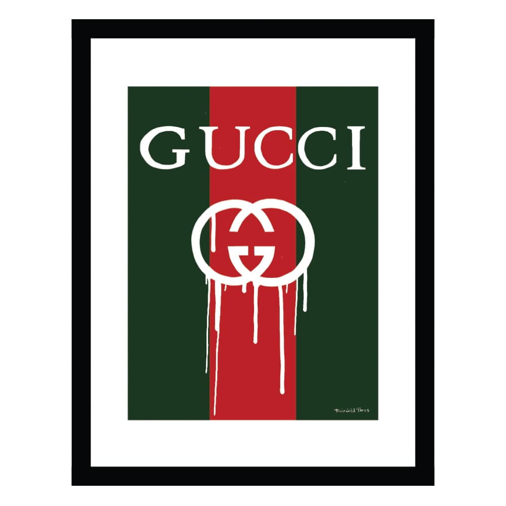 Fashion Designer Drip Logo - Framed Print