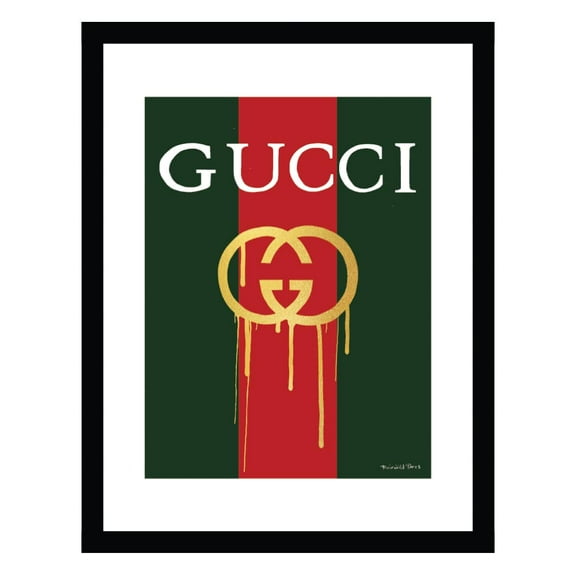Fashion Designer Drip Logo - Framed Print