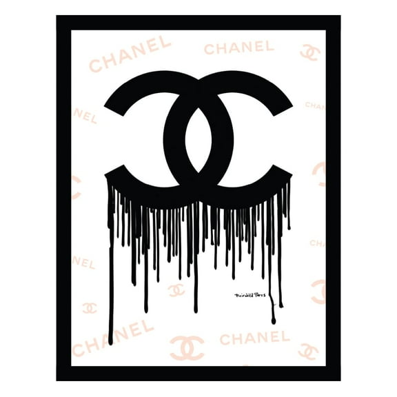 Fashion Designer Drip Logo - Framed Print
