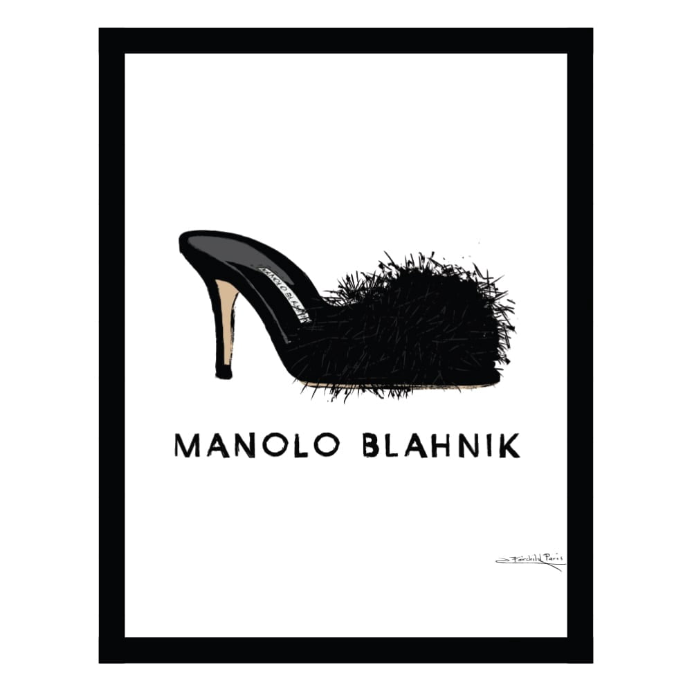 Fashion Designer Glam Shoe - Framed Print