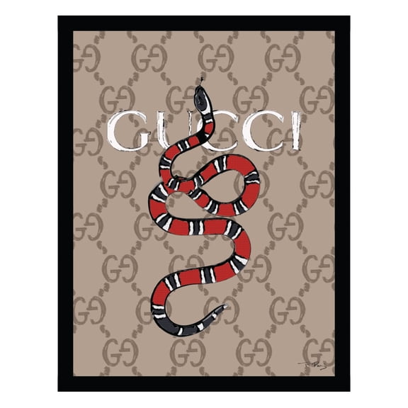 Fashion Designer Glam Snake - Framed Print