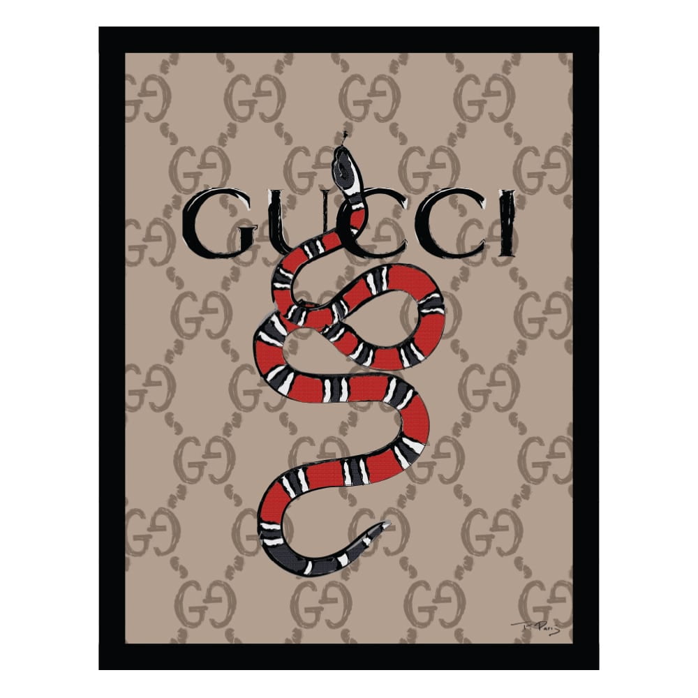 Fashion Designer Glam Snake - Framed Print