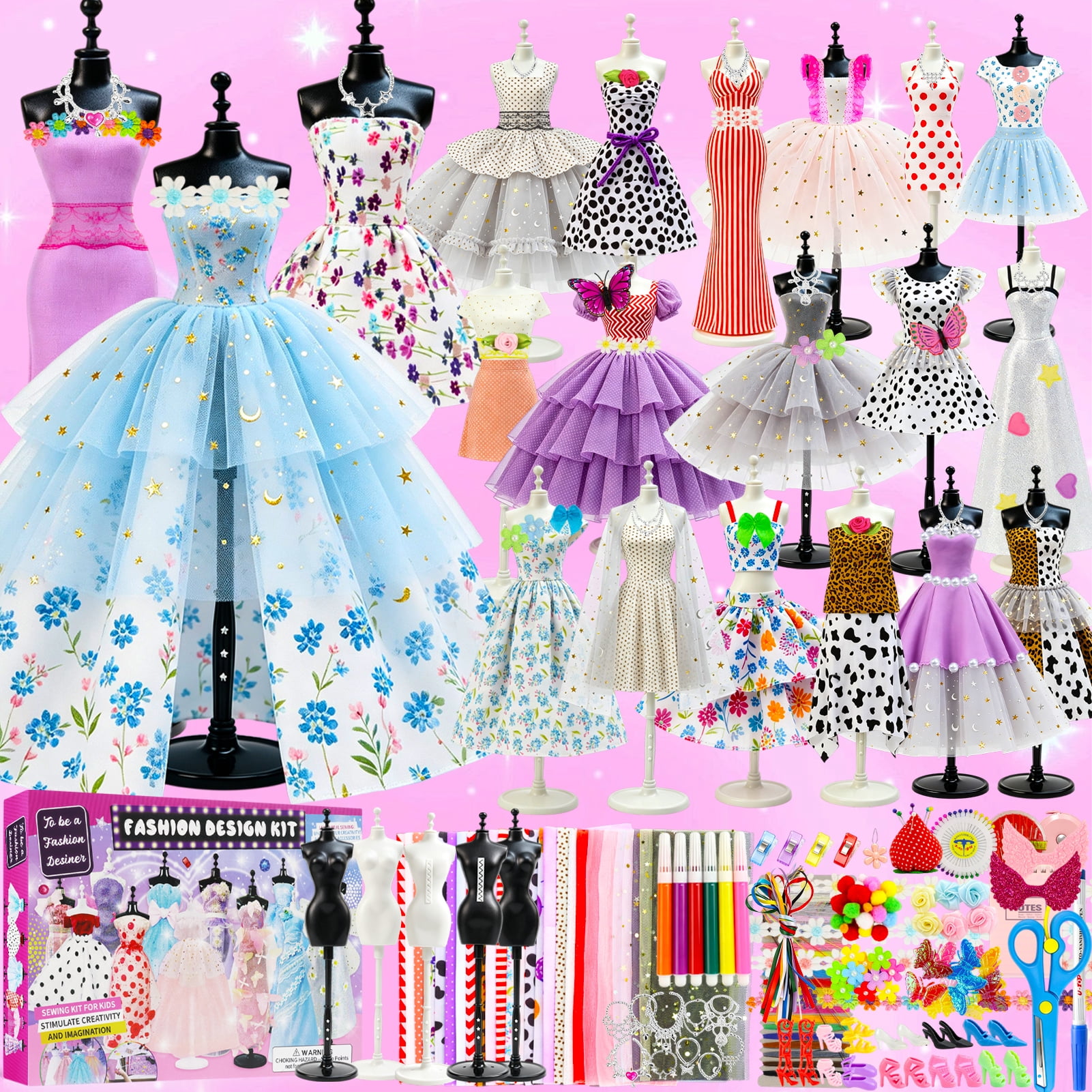 doll dress design kit Kits for Creative Play Size:AU 14 (US 10) anarkali Stageaccents Barbie clothes stopping outfits with shimmering