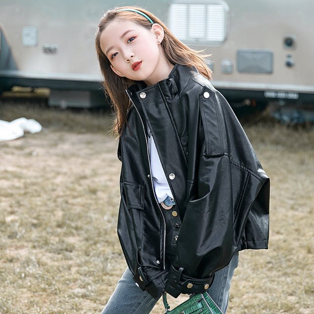 Black coat for teenage girl on sale
