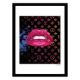 thumbnail image 1 of Fashion Designer Pink Lips - Framed Print, 1 of 1